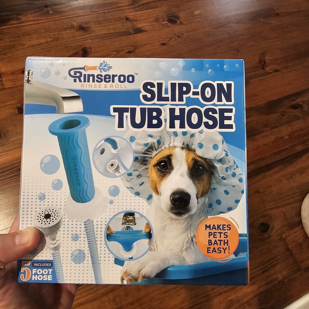 Dog Pet Shower Spray Slip On Tub Hose Bath Tub Sink Faucet Attachment Wash